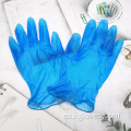 Venta a granel Color azul Guantes de PVC de vinilo transparente